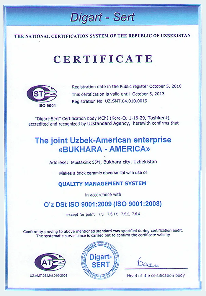 ISO 9001 sertifikati (ing.)